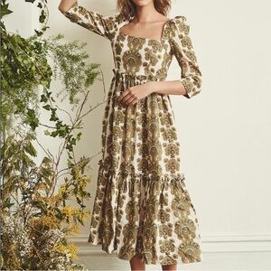 Cara Cara Blue Hill Paisley-Print Dress